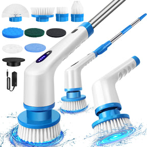 Deep and Easy Cleaning with the 10-in-1 Electric Brush – 360° Intelligent Rotation!