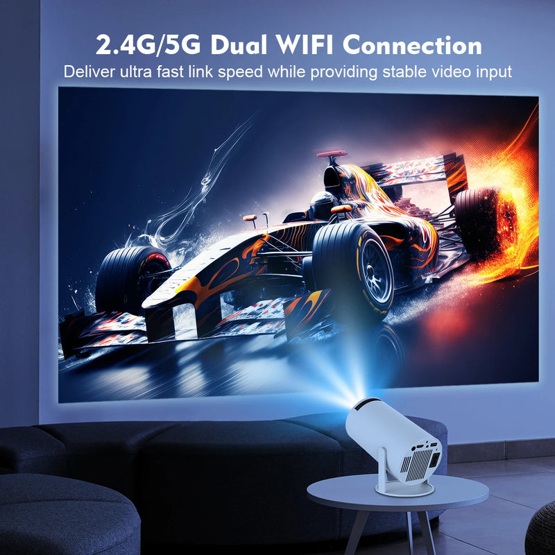 🎬 180° Rotatable Projector with 260 ANSI – Compact, Smart, and Ready for Cinema