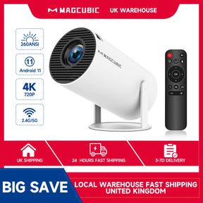 180° Rotatable Projector with 260 ANSI Compact, Smart, and Ready for Cinema