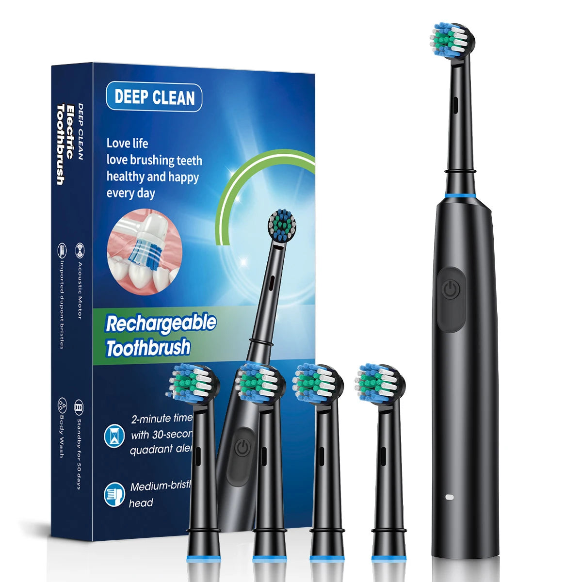 Bright Smile and Impeccable Oral Health with the Rotary Electric Toothbrush!