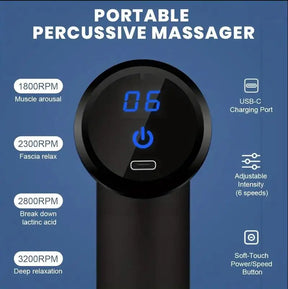 Instant Relief Anywhere with the Rechargeable Massage Gun!
